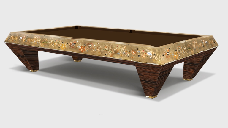 Millenium Klimt Gold Leaf Billiard Pool Table